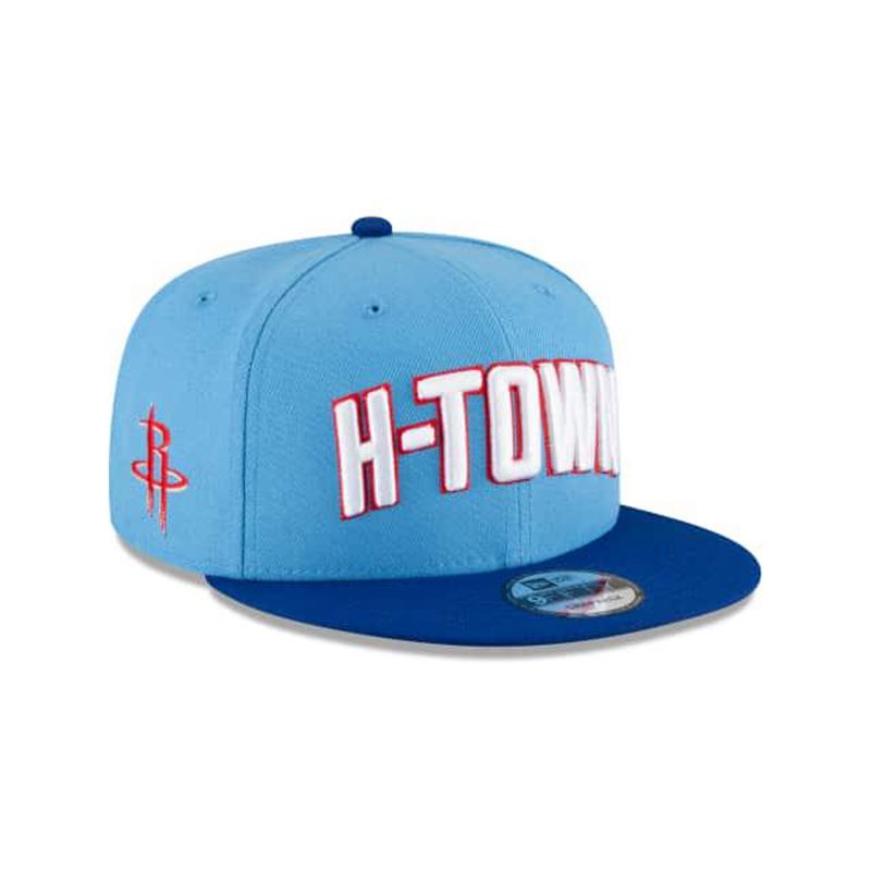 NBA Houston Rockets City Edition 9Fifty Snapback (IVG6076) - Blue New Era Caps